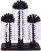 Water Bottle Cleaning Brush with Suction Base, 3 Head Bristle Brush for Beer Cup, Long Leg Cup, Red Wine Glass, Bar