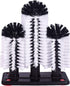 Water Bottle Cleaning Brush with Suction Base, 3 Head Bristle Brush for Beer Cup, Long Leg Cup, Red Wine Glass, Bar