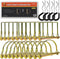 Wellmax 20 Pcs Zinc-Plated Heavy Duty Safety Pins, 1/4 Diameter, Bonus 4 Pcs Trailer Hitch Pin (Gold)