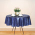 JYFLZQ Navy Blue Sequin Tablecloth, 50" Small Round Sparkly Glitter Table Cover for Graduation, Retirement, Birthday