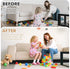 sunoyar (3" 132" Elastic Under Couch & Bed Blocker for Kids & Pets Toys Adjustable Gap Guard Stops Lost Toys, No Tools