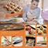 4 Pack Large Copper Oven Liners, 16x24 Inch Thick Heavy Duty Non-Stick Teflon Mats for Ovens and Grills