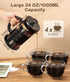 French Press Coffee Maker, 34oz Classic Heat-resistant Borosilicate Glass Pot with 4-Level Filters, Portable Cold Brew