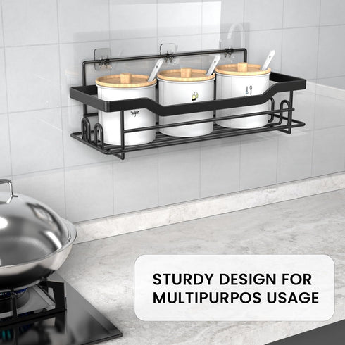 Pack Shower Caddy Shelves Organizer Rack, Single Shower Caddy,No Drilling Wall Mounted Self Adhesive Shower Shelves