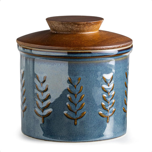 Ceramic Butter Dish with Lid, Butter Crock for Countertop, French Butter Keeper,
