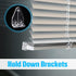 12 Pieces 1 Inch Hold Down Brackets, Clear Plastic Hooks for 1 Inch Mini Horizontal Blinds, Shades, Windows, Doors