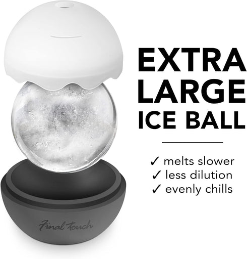 On The Rock Glass with Ice Ball Mold - Final Touch, Elevate Your Whiskey Experience