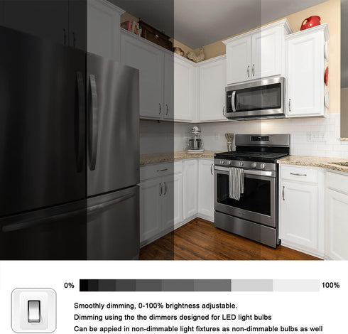 E17 LED Bulbs Dimmable 5W, 40W Incandescent Equivalent, Natural White 4000K, Fits Whirlpool Maytag GE Microwaves