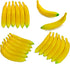 SAMYO 6pcs Set Artificial Yellow Bananas Lifelike Simulation Fake Fruit Home House Kitchen Decoration