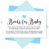 Hadley Designs 25 Books for Baby Shower Request Cards - Blue Baby Shower Invitation Inserts
