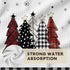 12x24 Inch Set 4 Artoid Mode Black Xmas Tree Snowman Merry Christmas Bar Kitchen Towels, Quick Dry Microfiber Cloth