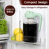 64 oz Cold Brew Coffee Maker Glass, Airtight & Leakproof Mason Jar Pitcher with Cold Brew Filter, Glass Pitcher