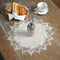 ARTABLE Grey Lace Doily Linen Table Topper Scarf Placemat Round Small Coffee