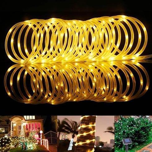 lychee Solar Rope Lights Outdoor, 16.5ft 50LED Waterproof Solar Power String, Ideal for Home Garden Party Wedding