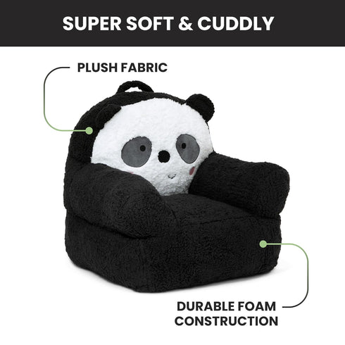 Cozee Delta Children Panda Buddy Chair, Black/White