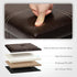 B FSOBEIIALEO Folding Storage Ottoman - Faux Leather Footrest Seat Coffee Table Toy Chest for Kids, Brown