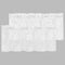 DWCN 2 Pack White Floral Lace Valances for Kitchen, Rod Pocket Half Window Sheer Curtains, 42 x 18 inch