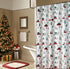 Shower Curtain Polyester, Christmas Red Truck Car Print with Trees, 70 x 70 Inch