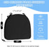 Set 1 D-Shaped,40D 17"x16"x2"Black Dining Room Chair Seat Pads for Chairs of Foam,Work Bar Farmhouse Office Kitchen