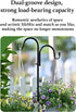 Vbvbip 65" Duty Wrought Iron Shepherd Hook for Outdoor Garden, Tall Double Hooks Stand for Bird Feeder & Hanging