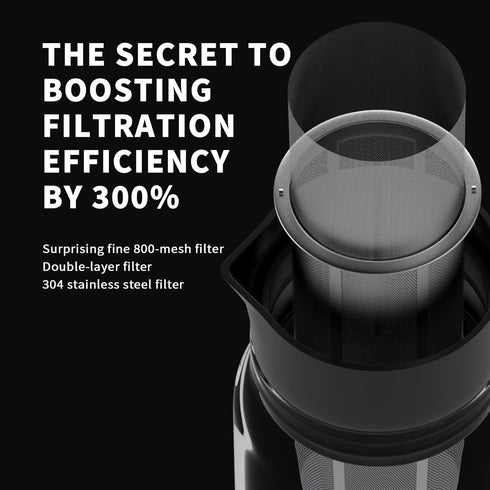 MAVO Cold Brew Coffee Maker, 34oz/1000ml Ice Coffee Maker, 100% Airtight, Removable Stainless Steel Filter for Iced