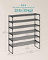 6-Tier 24-30 11.8 36.2 42.7 Inches, ULSA306BH01 SONGMICS Shoe Rack, Shoe Organizer, Metal Storage Shelf, Upright