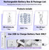 8 16FT 50LED ZSJWL Rechargeable Fairy Lights with DIY Timer & Modes, String Lights Battery Operated Indoor, Twinkle