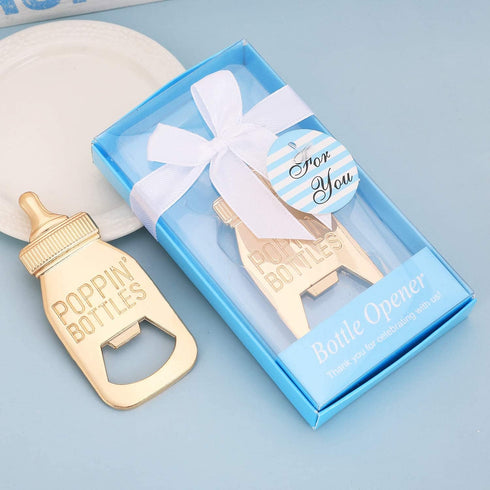Yuokwer Set 24 24) of Bottle Opener Baby Shower Favor For Guest,Cute Poppin Bottle Shaped Bottle Opener Favors for Baby