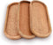 Samhita Set of 3 Mango Oval Wood Trays, Perfect for Food Holder/BBQ, Serve Cheese, Sushi, Holiday Snacks (12" x 5" x
