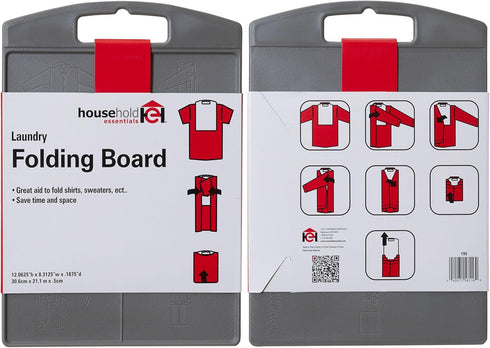 Household Essentials 195 Shirt Folding Board for Laundry - Folds T-Shirts, Polos, and Dress Shirts, Black
