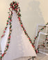 PARTY JOY 5pcs 41Ft Flower Garland Fake Rose Vine Artificial Flowers Hanging Baskets Wedding Arch Decor (Pink)