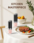 Set Operated(4 Set Sangcon Gravity Electric Salt and Pepper Grinder with Dust Cover, Battery AAA), Large Capacity