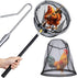 SHANWORN Stainless Steel Retractable Chicken Catching Net - Extendable 16" to 58.5" Poultry