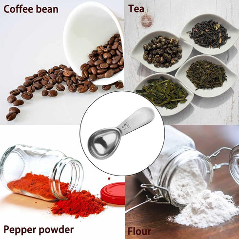 18/8 Stainless Steel Coffee Measuring Spoon, 2 Tablespoon Short Handle Scoop for Ground Coffee, Tea, Sugar, Flour (30ml)