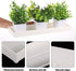 FMOACEN 5 2 PCS Plastic Plant Tray Saucer with Removable Drain Plugs Rectangular Window Sill Drainage Tray for Indoors