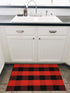 Ukeler Christmas Buffalo Check Rug, 2'×3' Machine Washable Buffalo Plaid Doormat for Front Porch/Kitchen