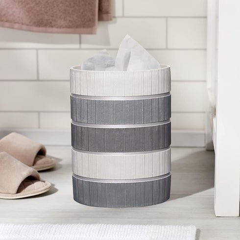 Popular Bath Modern LINE Waste Basket, Grey