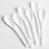 6PCS Porcelain White Coffee Spoons, Espresso Spoons for Tea, Sauce, Desserts