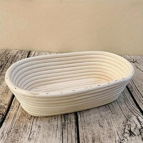 Banneton Bread Proofing Basket Set of 2, 10 inch Oval Proofing Bowls with Liners for Artisan Sourdough Bread Baking