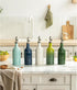 18 oz Pack 1, Olive Oil Dispenser Bottle with Spout, Ceramic Oil Dispensers for Kitchen, Opaque Cruet, EVOO & Vinegar