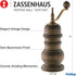 Zassenhaus Speyer 5.1-Inch Dark Stained Beech Pepper Mill