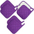 100% Cotton Potholders - Everyday Basic Terry Pot Holder Set for Cooking and Baking, Heat Resistant, Set of 6 Grape