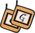 Caroline's Treasures Letter G Initial Monogram Pair of Pot Holders, Kitchen Heat Resistant, 7.5 x 7.5