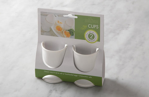 Porcelain Egg Cup, Fox Run 6227COM, White, 2.5 x 2 x 1.75 inches