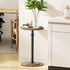 LAKEMID Small Round Side Table,Small Drink Tables,Height Adjustable Round End Table,Cocktail Table for Bathroom,Sofa