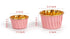 GOLDEN APPLE Mini Cake Baking Cups, 50 pcs Aluminum Foil Paper, Pink in Gold Cupcake Liners for Party Wedding