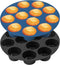 Webake Silicone Air Fryer Muffin Pan, Nonstick 1.8 Inch Mini Muffin Tin, Set of 2, 12-Cavity