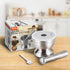 Tera 18/8 Stainless Steel Mortar and Pestle with Brush - Pill Crusher and Spice Grinder