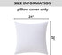 Home Brilliant 24x24 Euro Sham Spring Pillow Cover, Striped Corduroy Textured Velvet, Pure White
