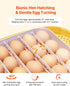 24 360 VEVOR Egg Incubator, Automatic Egg Turner with LED Candler, Temperature & Humidity Control, View Clear Window
